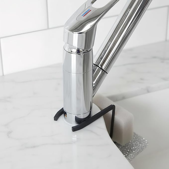 Kitchen Sink Accessory Sponge Holder (BLACK, LARGE)