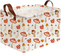 Sanjiaofeng Rectangular Kids Basket Cute Storage Bins,Mushroom Storage Basket with Handles.Clothers,Books,Kid's Gifts Bins. (Mushroom)