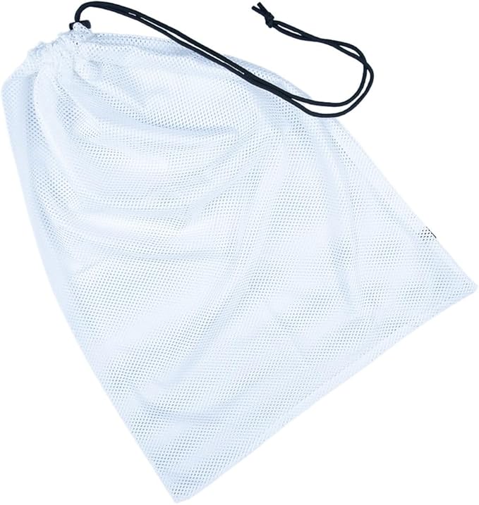Golberg Mesh Bag - 18 x 24 Inches – Use for Laundry, Beach Days, & Even Camping (White)