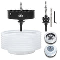 5-1/8 Hole Saw for Recessed Lights, 5.1 Inch Hole Cutter with Dust Bowl Catcher for Led Recessed Lighting 5 Inch and Wood Metal Drywall, Bi-Metal Construction, Black