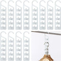 8 Pcs Space Saving Hangers for Clothes, Heavy Duty Plastic Space Saver Vertical Hanger, Closet Storage Organizer, College Dorms & Storage Closet Organizer for Shirts Pants Jeans