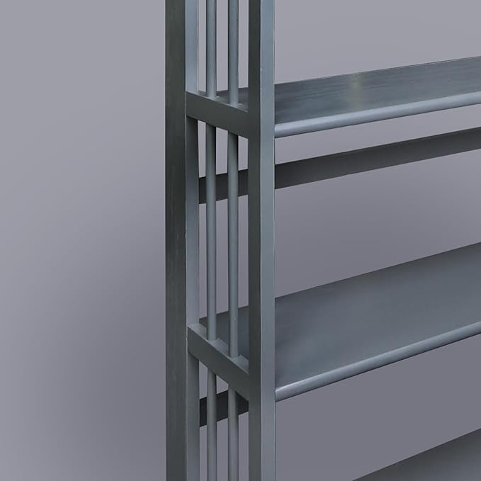 Casual Home 3-Shelf Folding Stackable Bookcase (27.5" Wide)-Slate Gray