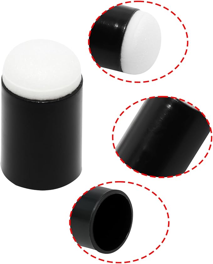 32 Pcs Finger Sponge Daubers,Finger Painting Sponge Craft Drawing,Craft Finger Sponge Daubers Drawing Project for Painting Art,Card Making(Black)