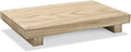 Nuogo Wood Riser Tray Soap, Stand Soap Tray for Kitchen Sink, Wood Pedestal for Kitchen Counter Sink Stand Decorative Rustic Bathroom Dishes Plant Bottles Candles Display(9 x 6 Inch,Natural)