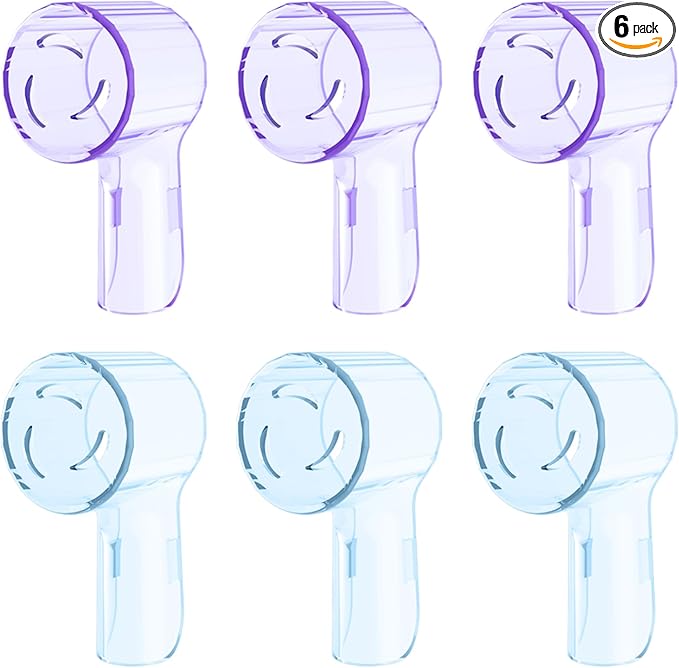 Toothbrush Covers Caps Compatible with Oral B Replacement Heads,Fits for iO Series Ultimate White,Ultimate Clean and Gentle Care Toothbrush Heads Protector,Travel Must Haves(6pcs)