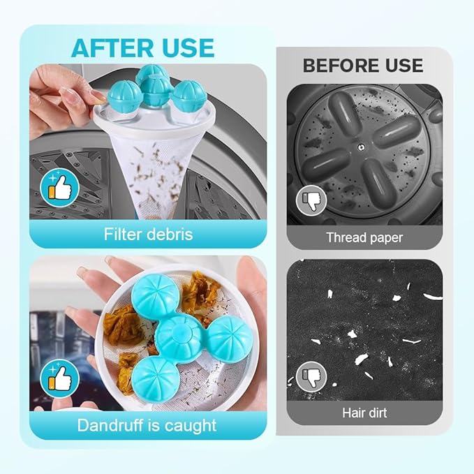 Floating Hair Filtering Mesh Removal, 2026 New Pet Hair Remover for Laundry, Lint Catcher for Washing Machine, Dog Hair Remover for Laundry (6PCS Mix)