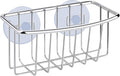 Linemoon Sponge Holder for Kitchen Sink Caddy with 2 Suction Cups, Efficient Sponge Caddy for Kitchen Storage, Rustproof, Highly Adhesive Silver
