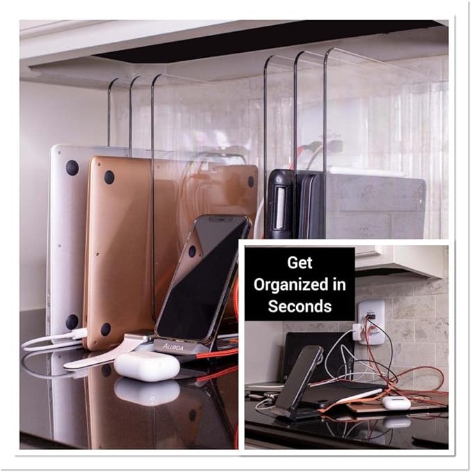 Bee Neat Closet Organization with Acrylic Clear Shelf Dividers - Closet Shelf Organizer for Clothes, Towels, Sweaters, Purses, and Books - Shelf Separators - 6 Pack (8" Tall 11 ⅝" Deep)