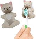 Flipper Fun Animal Cat Toothbrush Cover – Kids Toothbrush Holder with Cover – Toothbrush Holders for Bathrooms - Suction Cup Toothbrush Holder