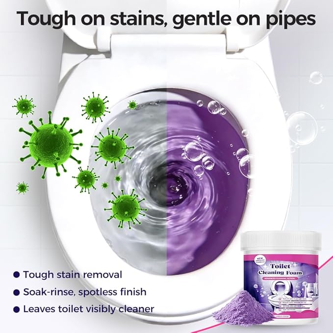 2026 New Toilet Bowl Cleaner, Toilet Cleaning Foam, Power Foaming Toilets Clean, Clean Foam Cleaner, Touch Free Foaming Powder – Bathroom Cleaning Powder (2PCS)