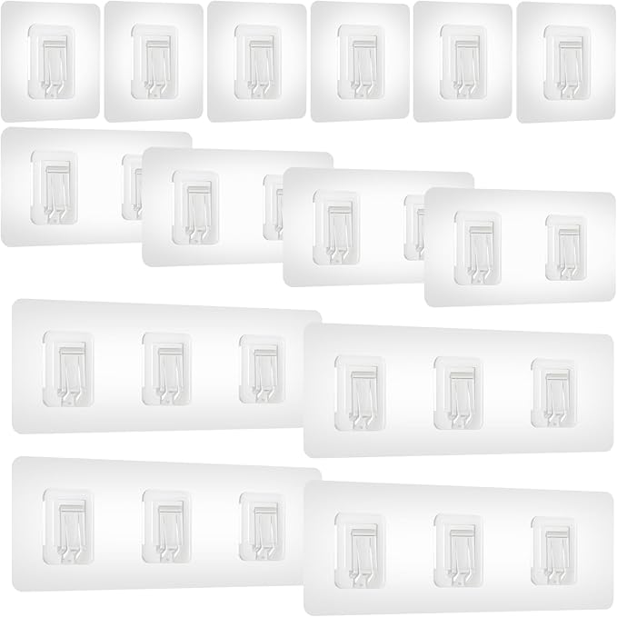 14 Pieces Shower Caddy Adhesive Hooks, Shower Shelf Adhesive Replacement, Shelf Hooks for Shelves for Installing Storage Racks in Scenarios Such as Bathrooms Kitchens Living Rooms