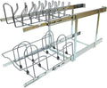 2 Tier Pull Out Pot and Pan Organizer,(11½"W x 22" D) Pull Out Cabinet Organizer for Pot Pan Lid Organization, Individual Pull Out Cabinet Organizer for 15 inch and above cabinet (11½"W x 22"D)