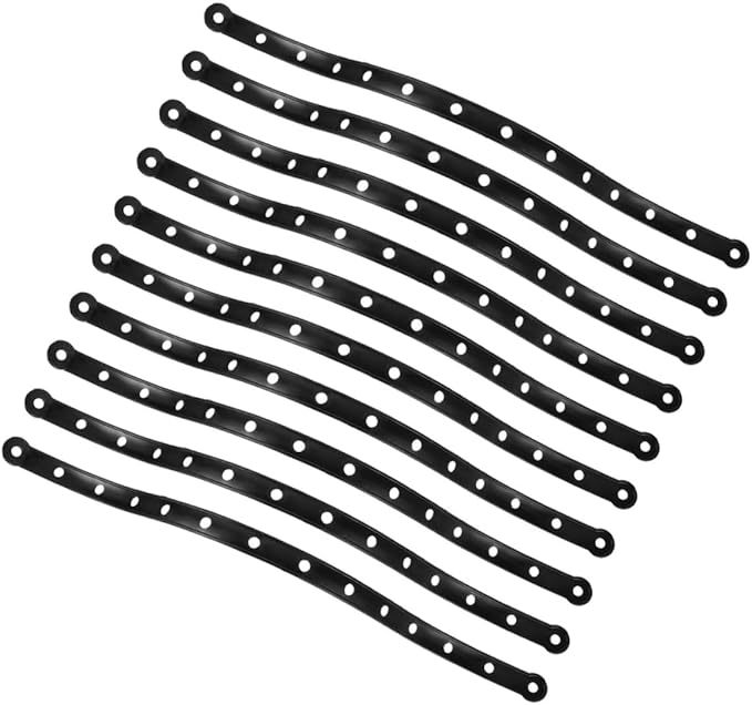 10 pcs Plastic Hanger Display Strips for Clothing Stores Space Saving Hanger Connectors Classic Black Plastic Strips for Organizing and Displaying Clothes Multipurpose and Sturdy