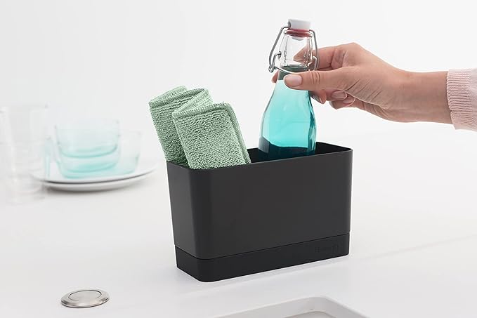 Brabantia x3 Microfiber Cleaning Pads (Dark Gray, Light Gray, Jade Green) Absorbent Spongy Hygenic Pads for Kitchen Washing, Drying, Counters, Mirrors