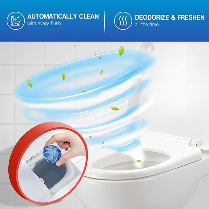 Vacplus Automatic Toilet Bowl Cleaner Tablets, Bathroom Toilet Tank Cleaner (100 PACK), VA-T165