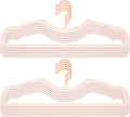 Velvet Hangers 50 Pack, Ultra Slim & Short Neck Hanger, 360 Swivel Hook, Space Saving Durable Non-Slip Felt Hangers,Pink a