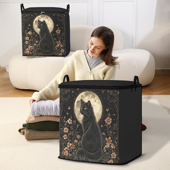 2pcs closet organizers and storage under bed,clothing blanket sweater sheet bedding comforter duvet quilt pillow toy storage bags with lids,dorm room essentials for containers 95L