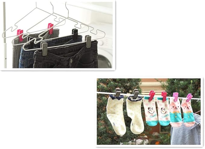 20 Pack Plastic Finger Clips for Hangers,Slim-line Finger Clips Plastic Hanger Clip for Velvet (Gray)