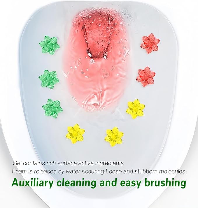 EKE Toilet Bowl Cleaner Gel Stamps, 6 Pack with 78 Stamps, 6 Scents, Bathroom Freshener for Long-Lasting Fragrance (6)
