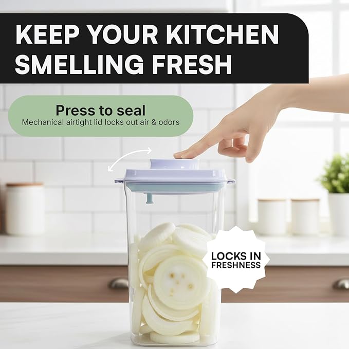 Bop Top | Airtight Meal Prep Containers with Lids | Food Storage Container Sets | Snack and Overnight Oats Fridge Organizer | Pantry and Kitchen Organization