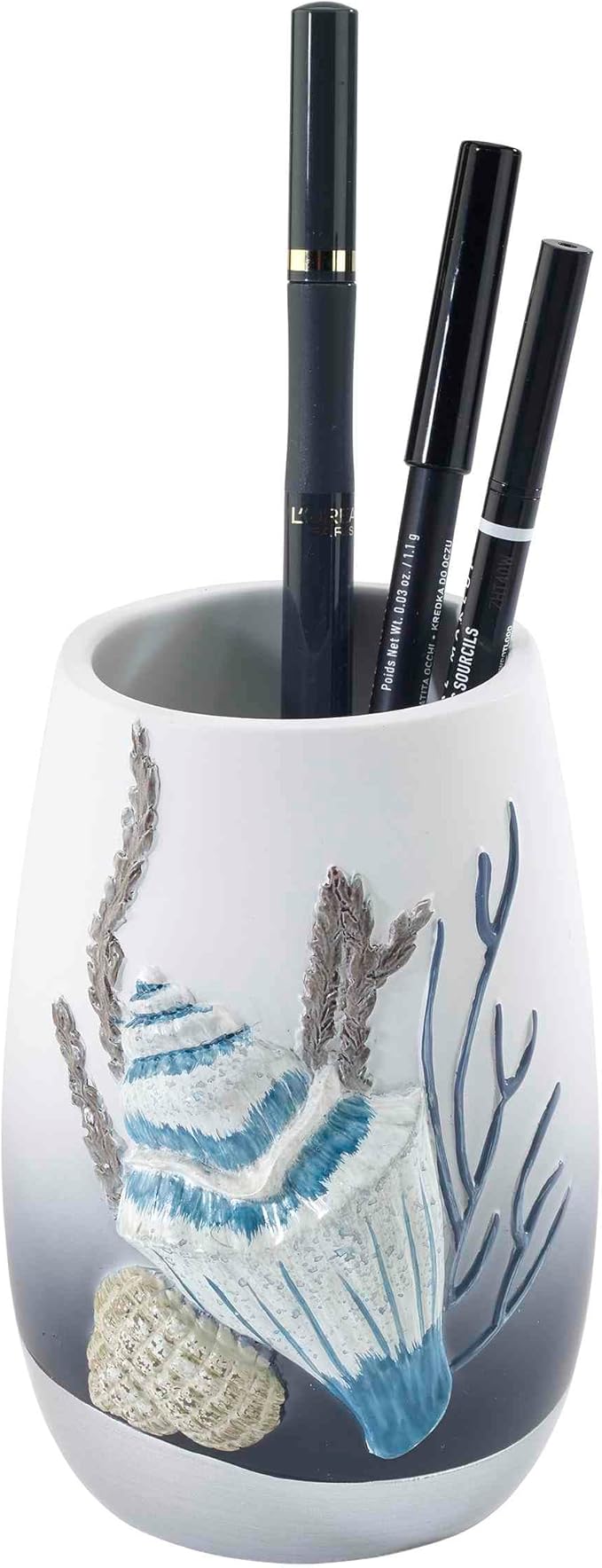 Avanti Linens – Bathroom Accessory, Resin Countertop Accessories, Oceanscape Inspired Bathroom Decor (Blue Lagoon Collection)