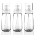 Cosywell Fine Mist Spray Bottle TSA Approved 3.4oz 100ml 3 Pack Empty Cosmetic Refillable Travel Containers Plastic Spray Bottle for Perfume Essential Oils Toners Rose Water Cosmetics (3Clear)
