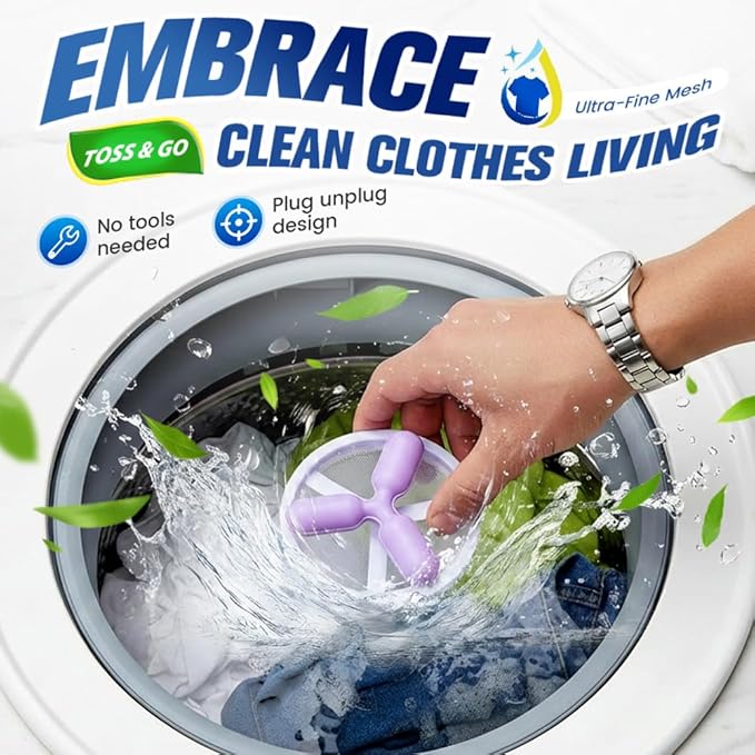 Lint Catcher for Washing Machine, Durable Pet Hair Remover for Laundry, Reusable Floating Hair Filtering Mesh Removal, Dog Hair Catcher for Laundry Washing Machine (6PCS)
