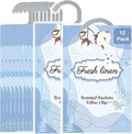 12 Packs Fresh Linen Hanging Scented Sachets for Drawers and Closets with Retractable Hook| Long-Lasting Closet Air Freshener & Closet Deodorizer | Closet Scent Freshener (Fresh Linen)