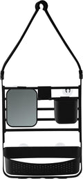 Bath Bliss Deluxe Flex Adjustable Shower Caddy | 2 Hanging Options | Customizable Accessories | Bathroom Storage | Matte Black