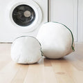 SHIMOYAMA Round Reversible Laundry Net, 2-Size Mesh Laundry Bag Set, Fine Mesh Wash Bags for Delicates, Lingerie, Bras, Socks, White