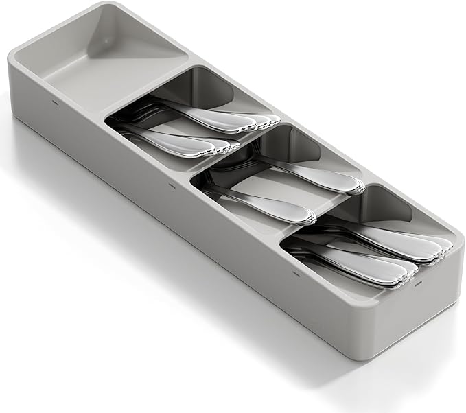 Li & Zhao Silverware Organizer for Drawer - Utensil Drawer Organizer Compact Utensil Organizer Silverware Tray Cutlery Organizer Spoon Drawer Kitchen for Kitchen, Office, Bathroom, Living room