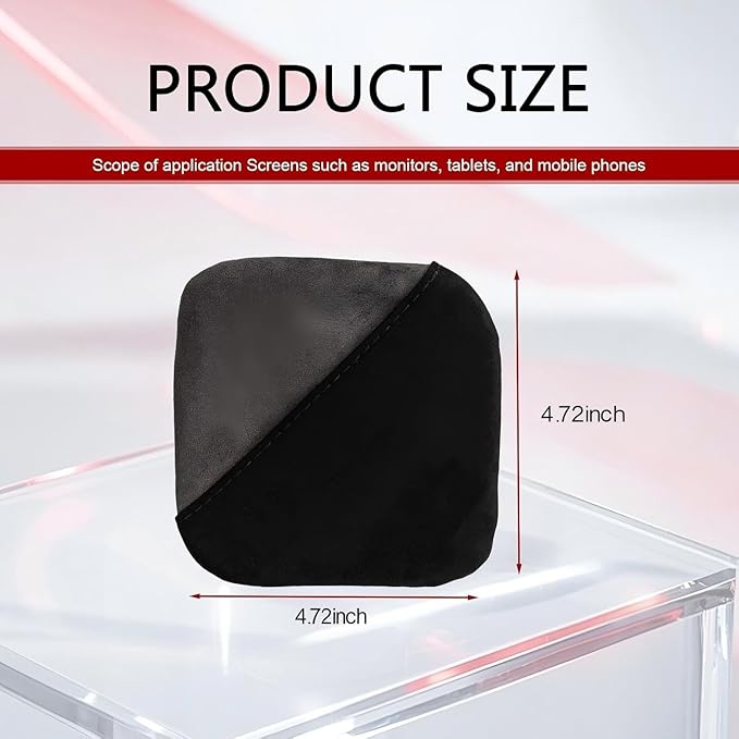 Car Screen Cleaner, Square Microfiber Screen Cleaning Cloth, Foldable Auto Screen Cleaning Pad, Touch Screen Cleaner Cloth for Vehicle Dashboard LCD Display, Car Interior Cleaning Wipes