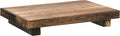 Nuogo Wood Riser Tray Soap, Stand Soap Tray for Kitchen Sink, Wood Pedestal for Kitchen Counter Sink Stand Decorative Rustic Bathroom Dishes Plant Bottles Candles Display(12 x 7 Inch,Brown)