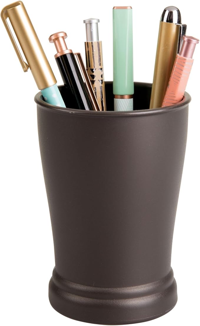 iDesign Plastic Bathroom Tumbler for Countertop or Vanity Storage - Set of 2 - Bronze