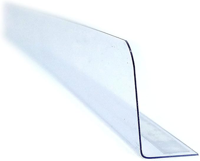 Stick On Gondola, Wood or Glass Shelf Dividers with Self Adhesive Tape - 1" H X 12" L - 20 Pack