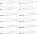 upsimples 12 Pack Acrylic Shelves Wall Organizer and Storage, 15" Display Shelf for Figure, Toy Cars, Perfume, Kids Bookshelf for Bedroom, Nursery, Craft Room, Clear