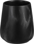 Marble Black Toothbrush Holder for Bathroom - Ceramic Tooth Brushing Holders, Toothbrush Cup, Toothpaste Organizer for Bathroom Countertop, Makeup Brush Holder, Pen Holder for Home Desktop Storage