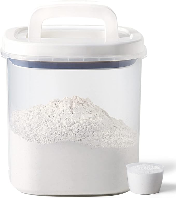 LivLab Rice Dispenser,10 Lbs Rice Container Storage with Measuring Cup Food Cereal Container Bins Household for Kitchen Pantry Organization