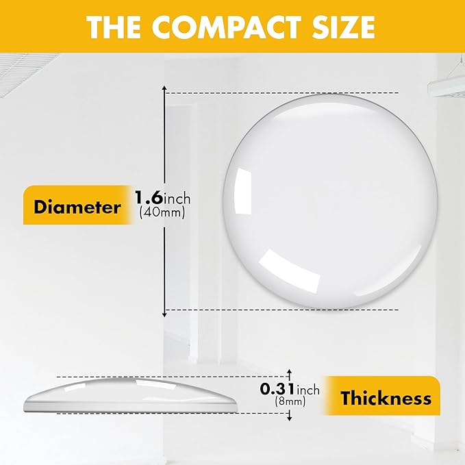 Door Stoppers for Wall – Clean and Dry Surface Required for Strong Adhesive, Sound Dampener Door Knob Wall Protector, Silicone Door Stop Bumpers Guard for Walls (6, Small -1.6")
