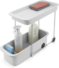 Joseph Joseph CupboardStore 2-Tier Easy-Access Wheeled Storage Caddy – Under-Sink Kitchen Organizer, Made from Recycled Plastic