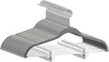 Velvet Pants Hangers Pack of 24, Non-Slip Skirt Clothes Trousers Hangers with Adjustable Clips, 360 ° Swivel Hooks Grey/Silver