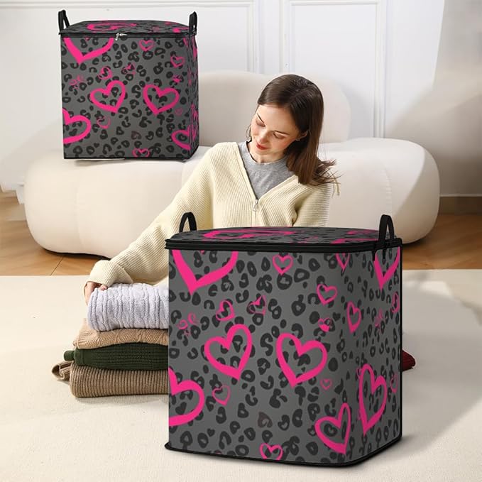 2pcs closet organizers and storage under bed,clothing blanket sweater sheet bedding comforter duvet quilt pillow toy storage bags with lids,dorm room essentials for containers 95L