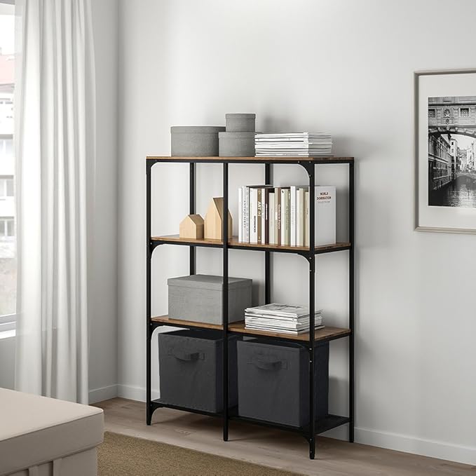 PowerKing Collapsible Storage Cubes with Handles, Fabric Foldable Bins for Closet Shelves, Durable Organization Storage Bins, 10.5'' x 11'' x 10.5'' (Black, 2Pack)