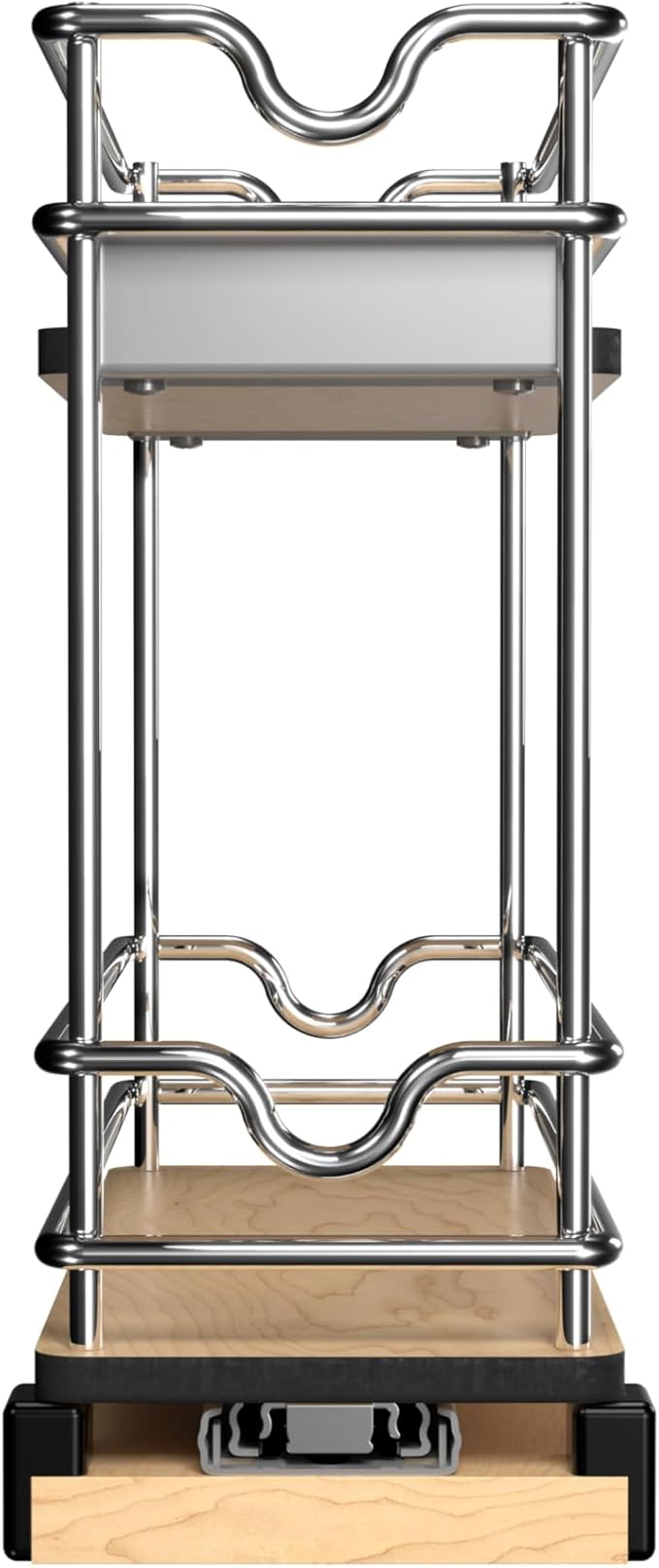 Rev-A-Shelf 5" Pullout Organizer for Cabinets, Two-Tier & Single-Wide Upright Sliding Storage for Kitchen Shelf, 5WU2-5W1-1