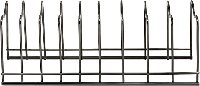 Pot Lid Holder Organizer, Kitchen Countertop Storage Rack Cutting Boards, Bakeware, Pots & Pans, Serving Trays, Reusable Containers in Cabinet Pantry, Stainless Steel