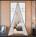 Insulated Curtain, Thermal Magnetic Self-Sealing EVA Screen, Keep Cold Out Cover Auto Closer for Kitchen, Bedroom, Air Conditioner Room, Hands Free, Fits Doors up to 38" x 84", Grey