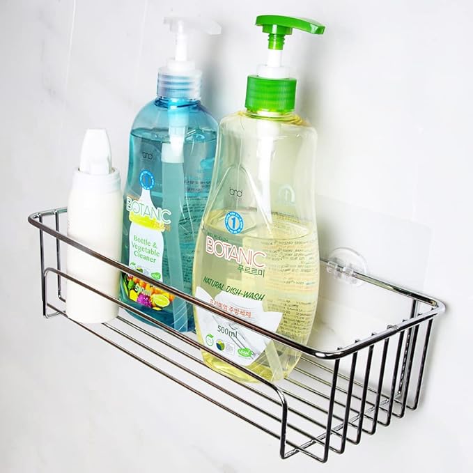 Mivvosakuki 2pcs Shower Caddy Adhesive Replacement,Shower Shelves Adhesive Strip Pad Shower Organizer Sticker Replacement Bathroom Heavy Duty Strong Sticky Wall Adhesive