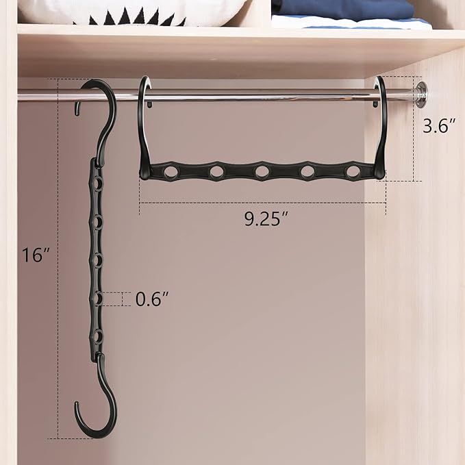 AMKUFO Closet Organizers and Storage 20 Pack Hanger Organizer Magic Hangers Space Saving Hanging Plastic for Heavy Clothes, Dorm Room Bedroom Home RV Car Camper Organization Essentials