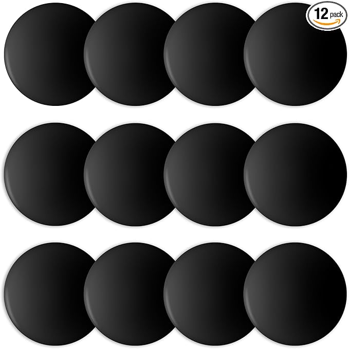 JULBEAR Door Stopper Wall Protector, Door Knob Stoppers with Strong Back Adhesive, Quiet, Shock, Absorbent Silicone, Doors Handle Bumpers Wall Surfaces Protector (12, Black)