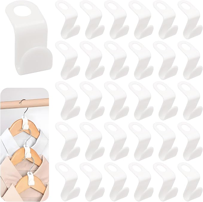 140 PCS Space Saving Hangers Connector Hooks, Heavy Clothes Hooks for Closet Organizers and Storage